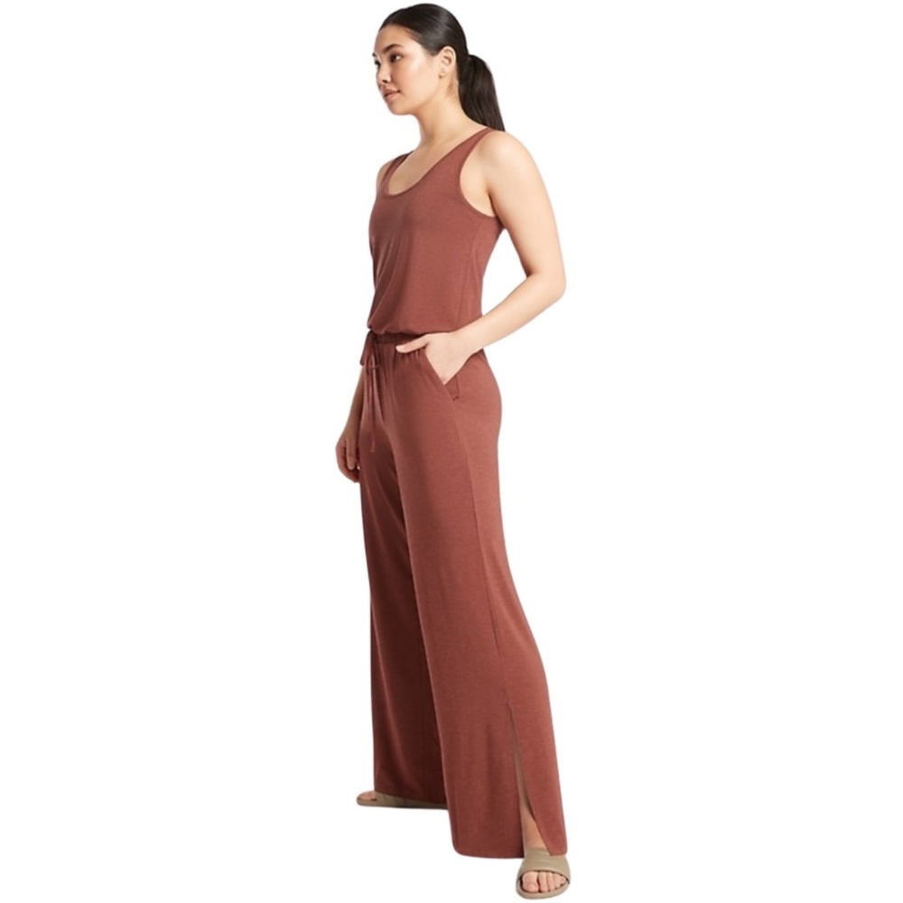 EUC - Athleta - Coastal Romper - Russet Brown Heather - 10